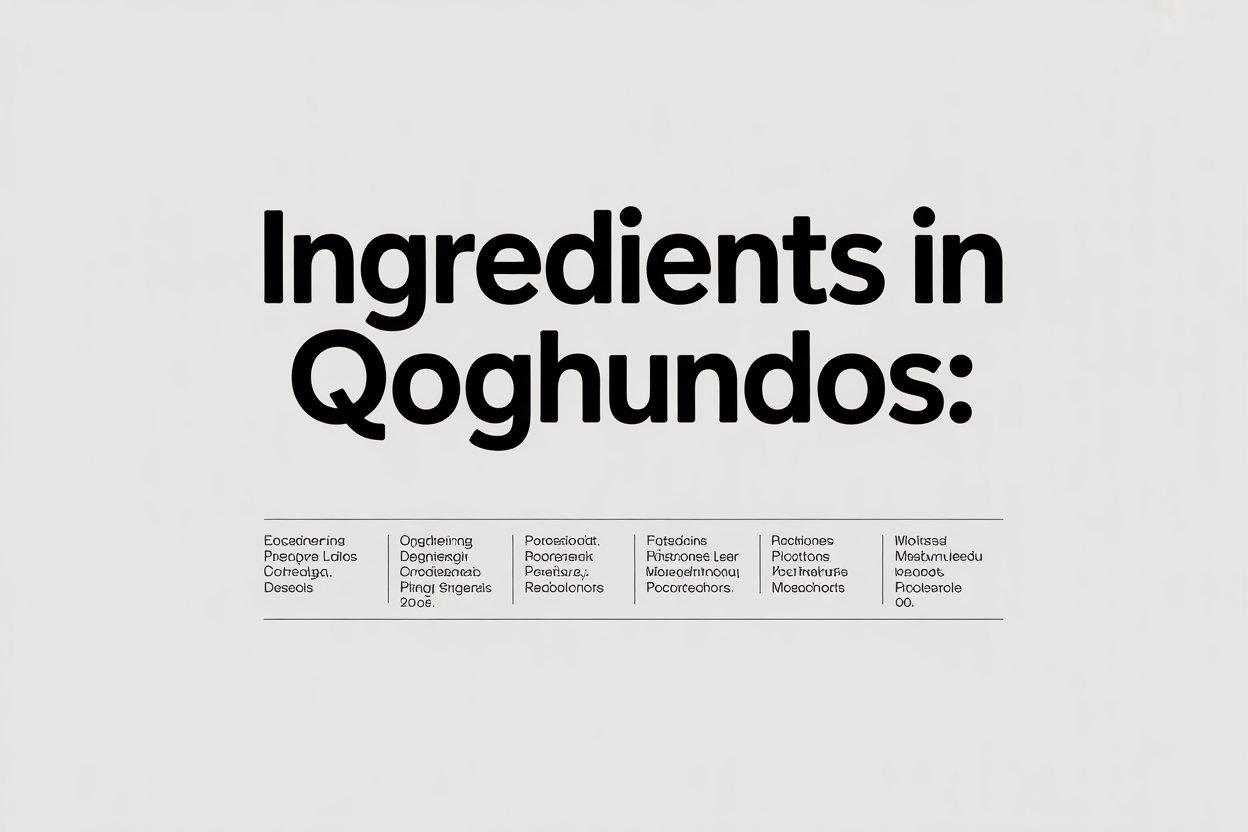Ingredients in Qoghundos