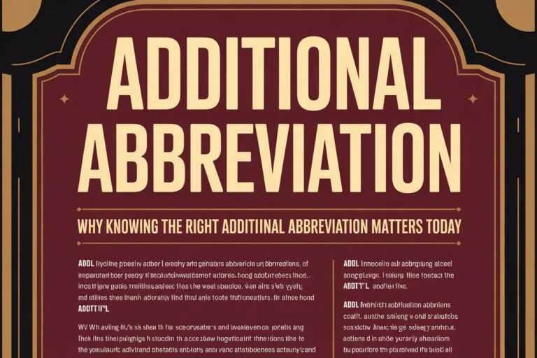 Additional Abbreviation