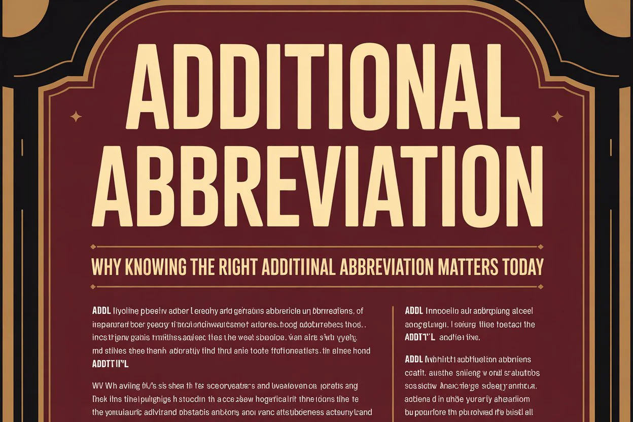 Additional Abbreviation