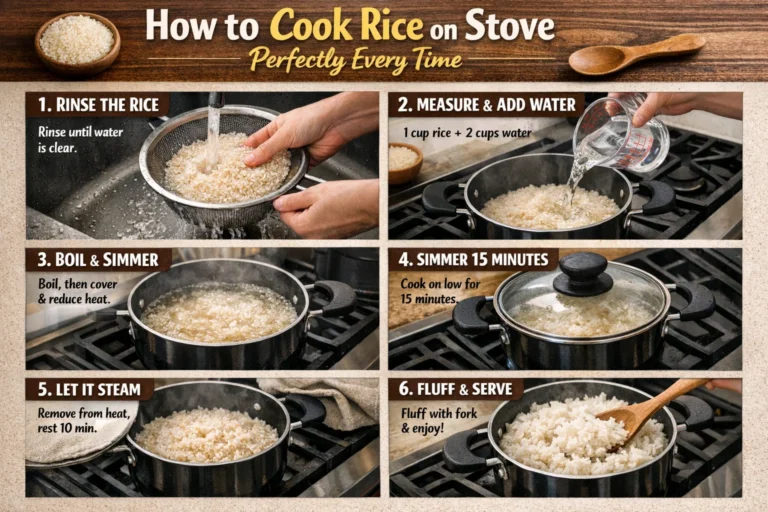 how to cook rice on stove