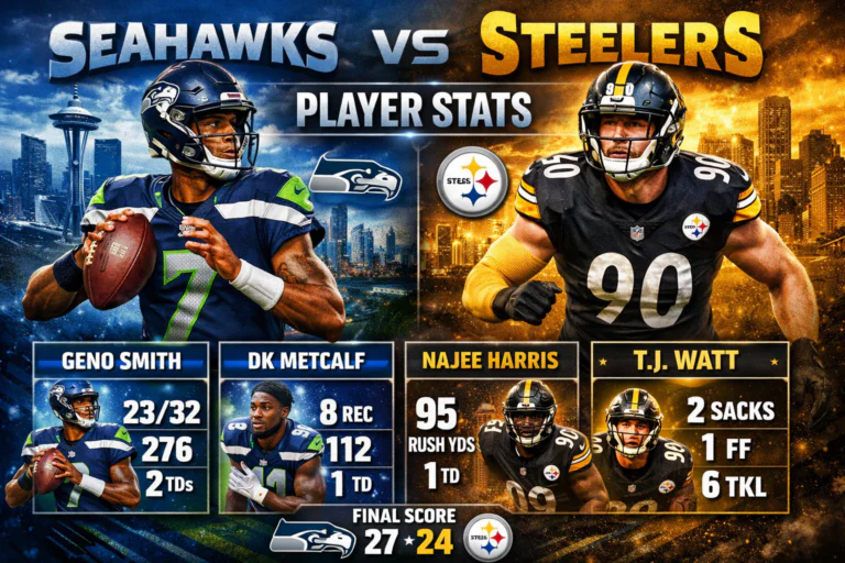 Seahawks vs Pittsburgh Steelers Match Player Stats