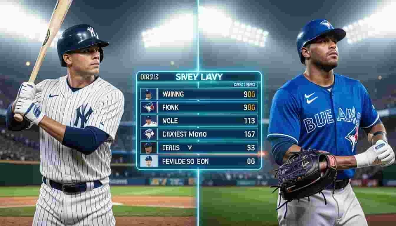 New York Yankees vs Toronto Blue Jays Match Player Stats